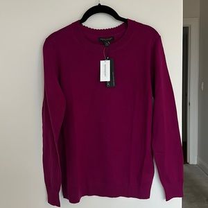 Banana Republic Scalloped Neck Merino Wool Sweater - Size M